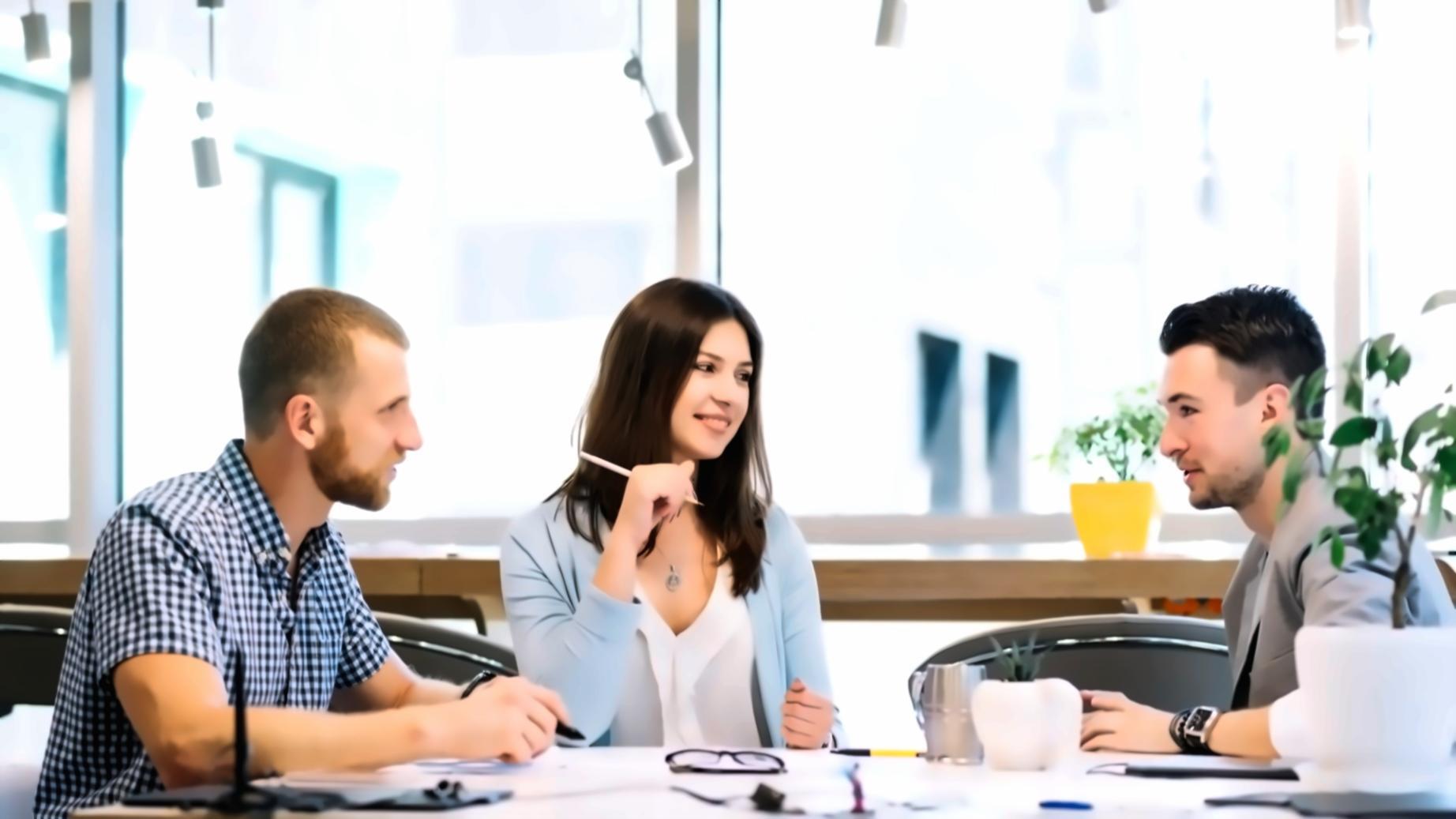 Financial planning meeting with documents and digital tools